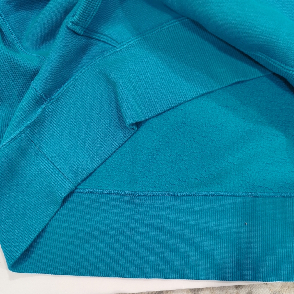 Under Armour Storm Cold Gear Teal Blue Hoodie with Green Accents Women's Medium - Picture 7 of 13